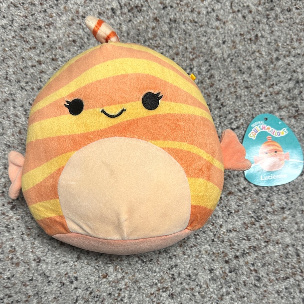 Squishmallows Orange and Yellow Fish Plush